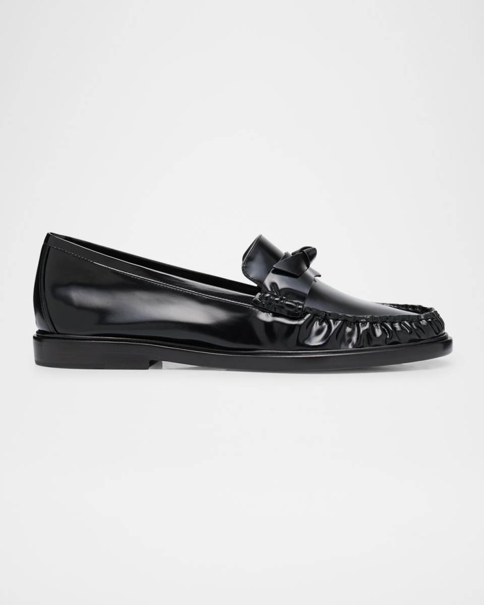 Clarita Leather Bow Loafers